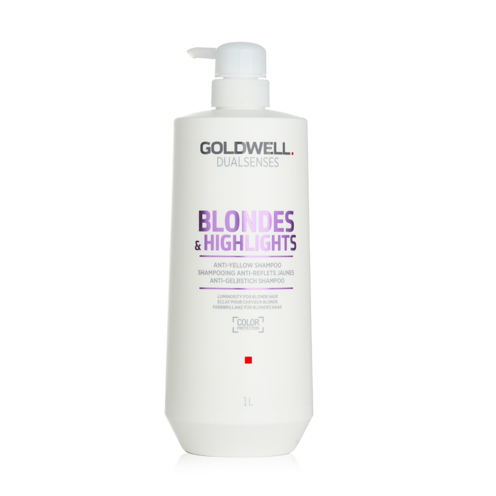 Goldwell Yellow - Dual Senses Blondes & Highlights Anti- Shampoo (Luminosity For Blonde Hair) - 1000Ml/33.8Oz