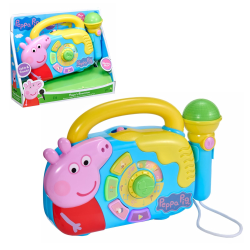 Hasbro Peppa Pig Boombox With Light & Working Microphone To Sing Along