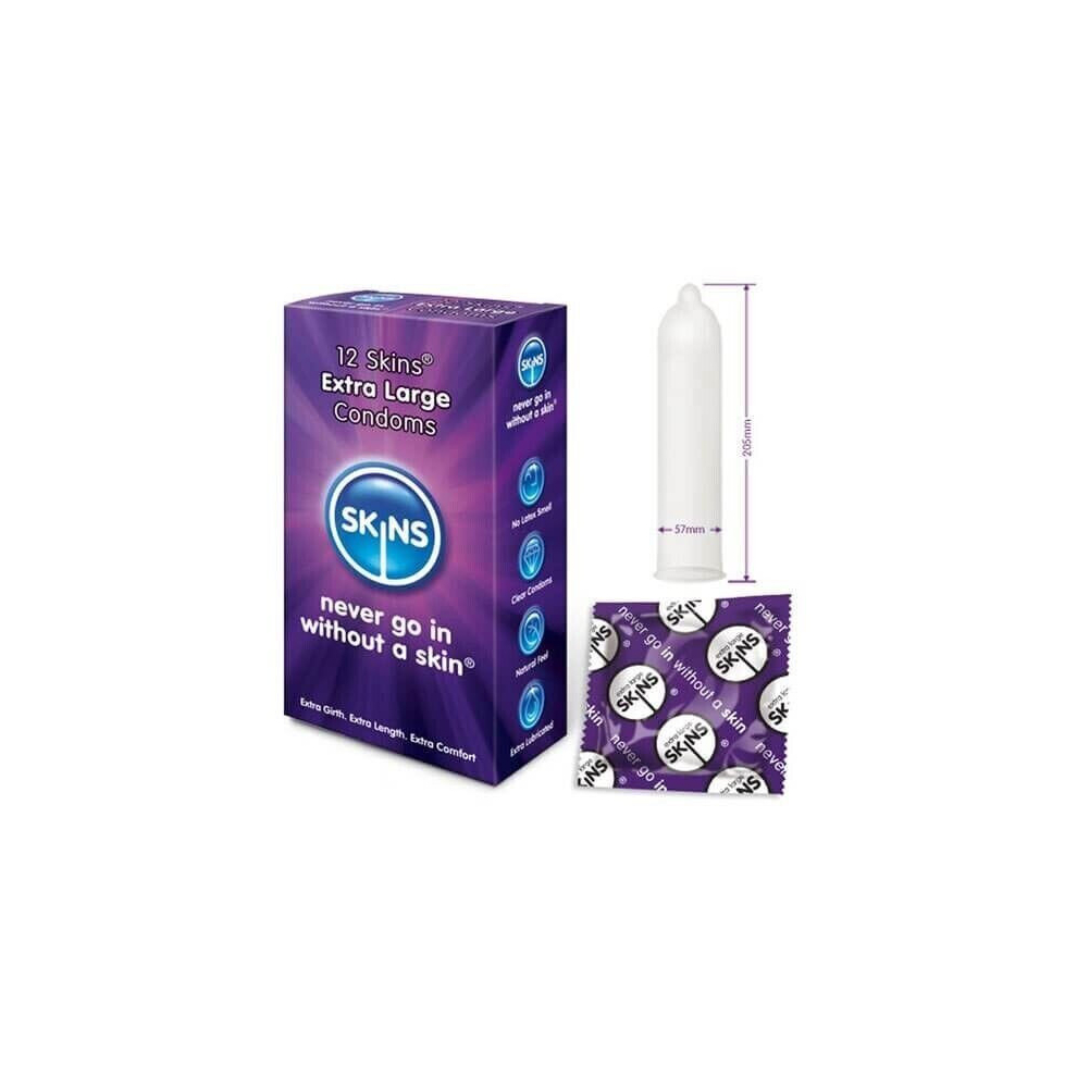 Skins Extra Large Condoms 100 Pack 57Mm