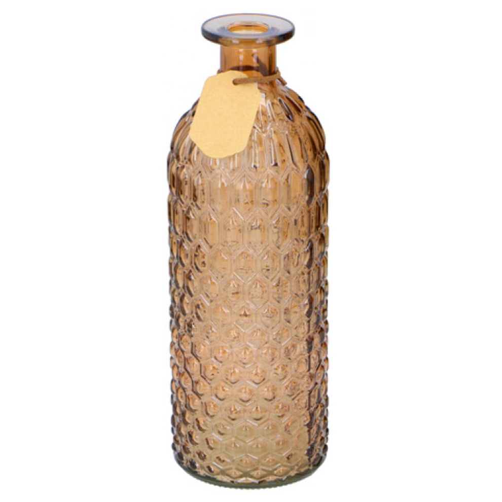 (Bottle - Orange) Glass Vase Tall Coloured Bud Bottle Bullet Flower-image-OPC-PCZ5NFV-NEW