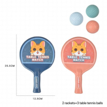 2 Rackets+3 Table Tennis Balls Children Table Tennis Racket Sets Outdoor Multiplayer Interactive Sports Toys