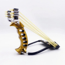 Full Metal Wrist Rest Slingshot Powerful Shooting High Foldable Outdoor Shooting Fishing Sports Competition