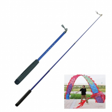 1pcs Dragon Rod Ribbon Slinging Dragon Telescopic Rod Fitness Colorful Silk Rod Streamer Rod