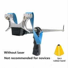 Red Laser Flat Rubber Band Straight Rod High-precision Telescopic High Power Stainless Steel Slingshot Outdoor Slingshot