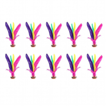 Kick Shuttlecock 10 Pack Chinese Feather Kick Jianzi Colorful Jianzi Foot Sport Toy Adult Outdoor Game for Leg Muscle Strength