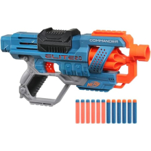 Nerf Elite 2.0 Commander RD-6 Blaster, 12 Official Nerf Darts, Multicolor, 6.7 x 36.2 x 24.1 cm