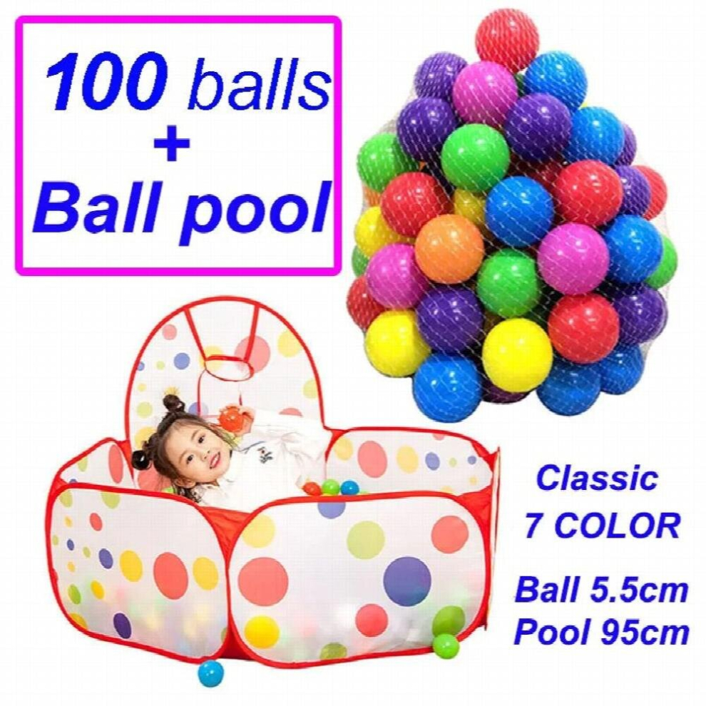 Ocean Balls 100pcs 5.5cm Diameter Baby Ball Pit Colorful Games for Kids Outdoor Sport Plastic Balls Children Playpen Tent Pool