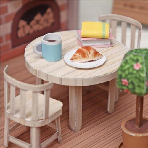 DIY Paper Dollhouse Furniture Kit 3D Chocolate Shop Model Doll Houses