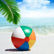 Six-color Beach Ball Water Play Ball Inflatable Pat Ball Childrens Outdoor Volleyball Interactive Beach Ball