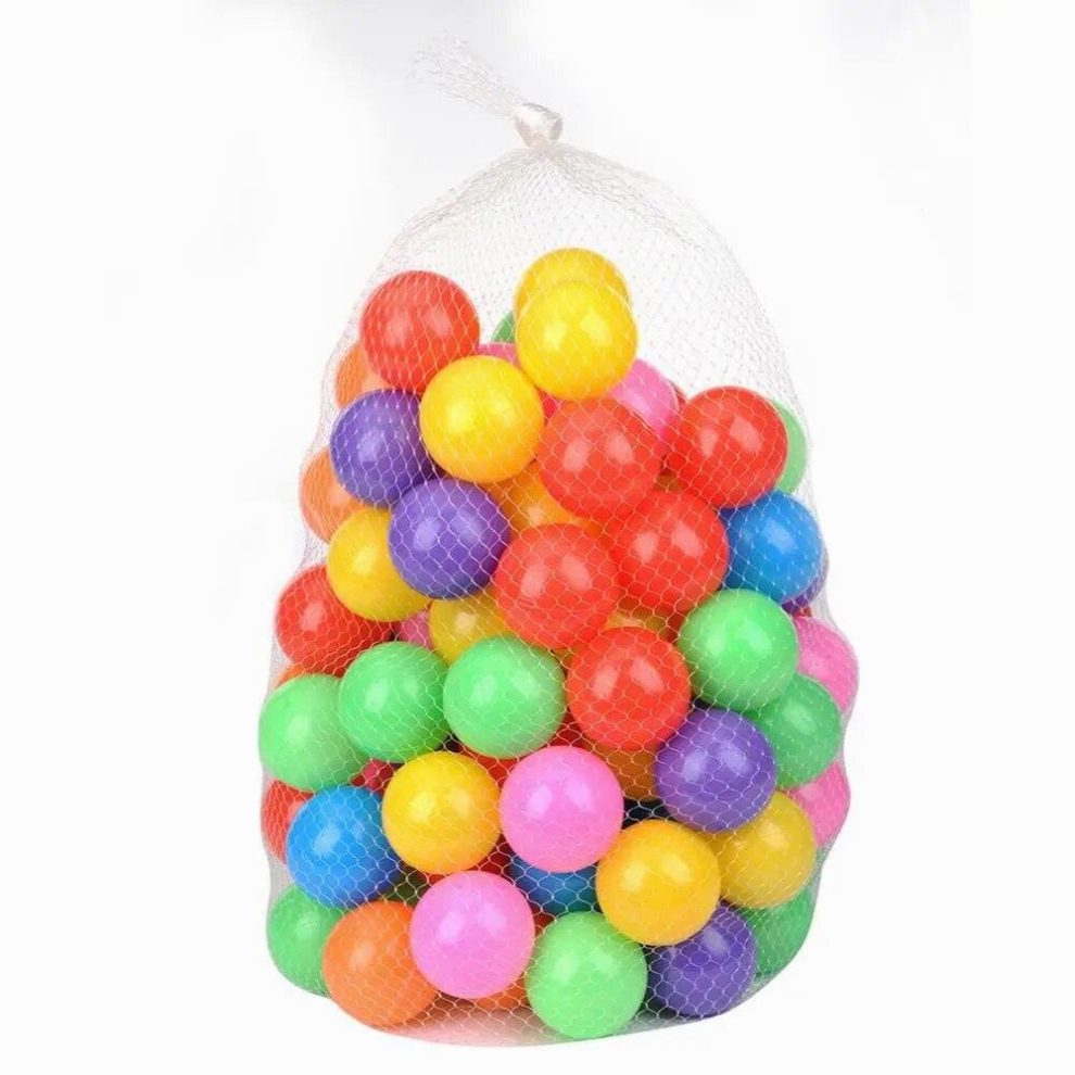 50/100Pcs Play Pit Balls With Mesh Bag Reusable Water Pool Ocean Ball Games For Outdoors Bounce House Baby Pool & Playhouse