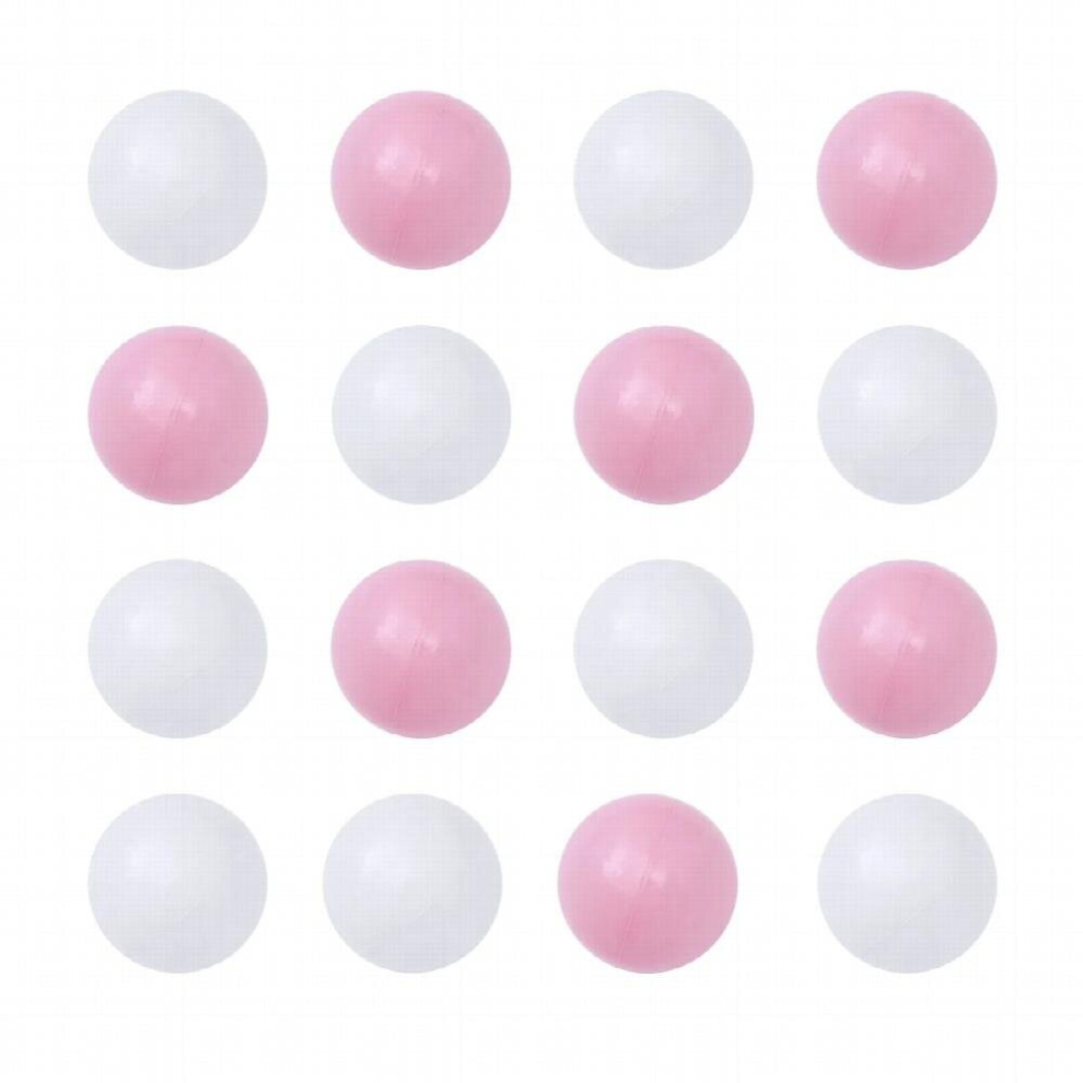 100 Pcs Ocean Balls Thicken Eco-Friendly Plastic Balls Funny Wave Balls Baby Kid Toy (+White) Pit 1000Pcs Bulk Pink/White