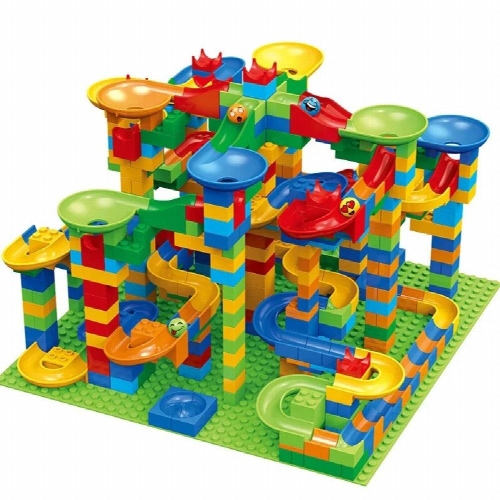 Childrens slide small block block assembly particles DIY educational toy