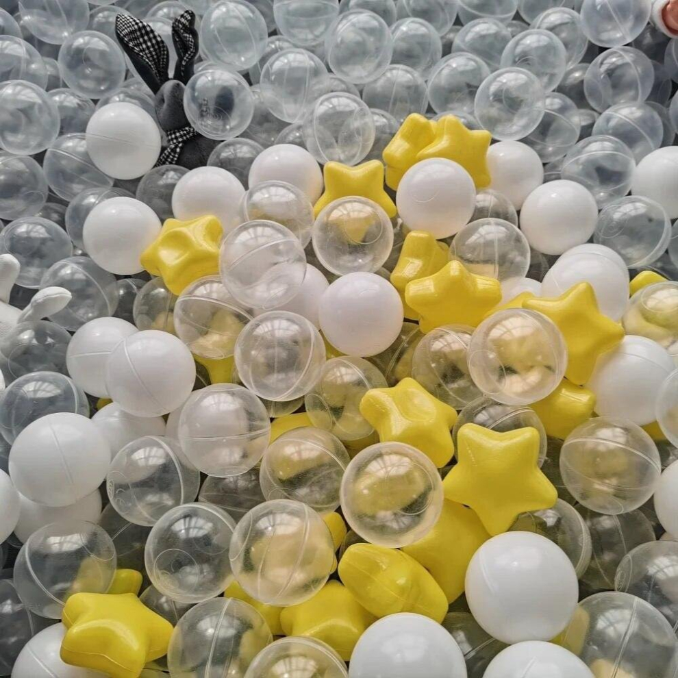 Children Toys Balls 100 Balls Star Round Plastic Ocean Balls Crush Proof Stress Balls For Kids Toys Playhouse Pool Balls Pits