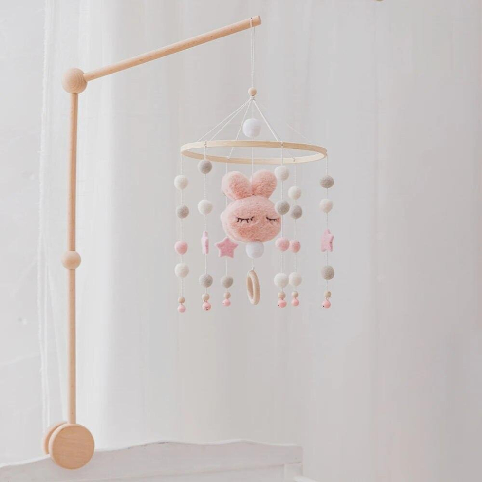 0-12 Months Bell Mobile Baby Crib Newborn Bed Bell Baby Cloud Rattles Crib Mobiles Toys Toddler Rattles Carousel For Musical Toy