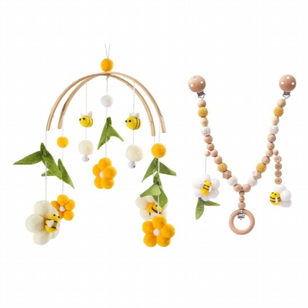 2Set Baby Bed Bell Stroller Toys for Kids Bed Crib Hanging Rattles Mobiles Crib Sets Stroller Pendants Bed Bell Toys for Baby