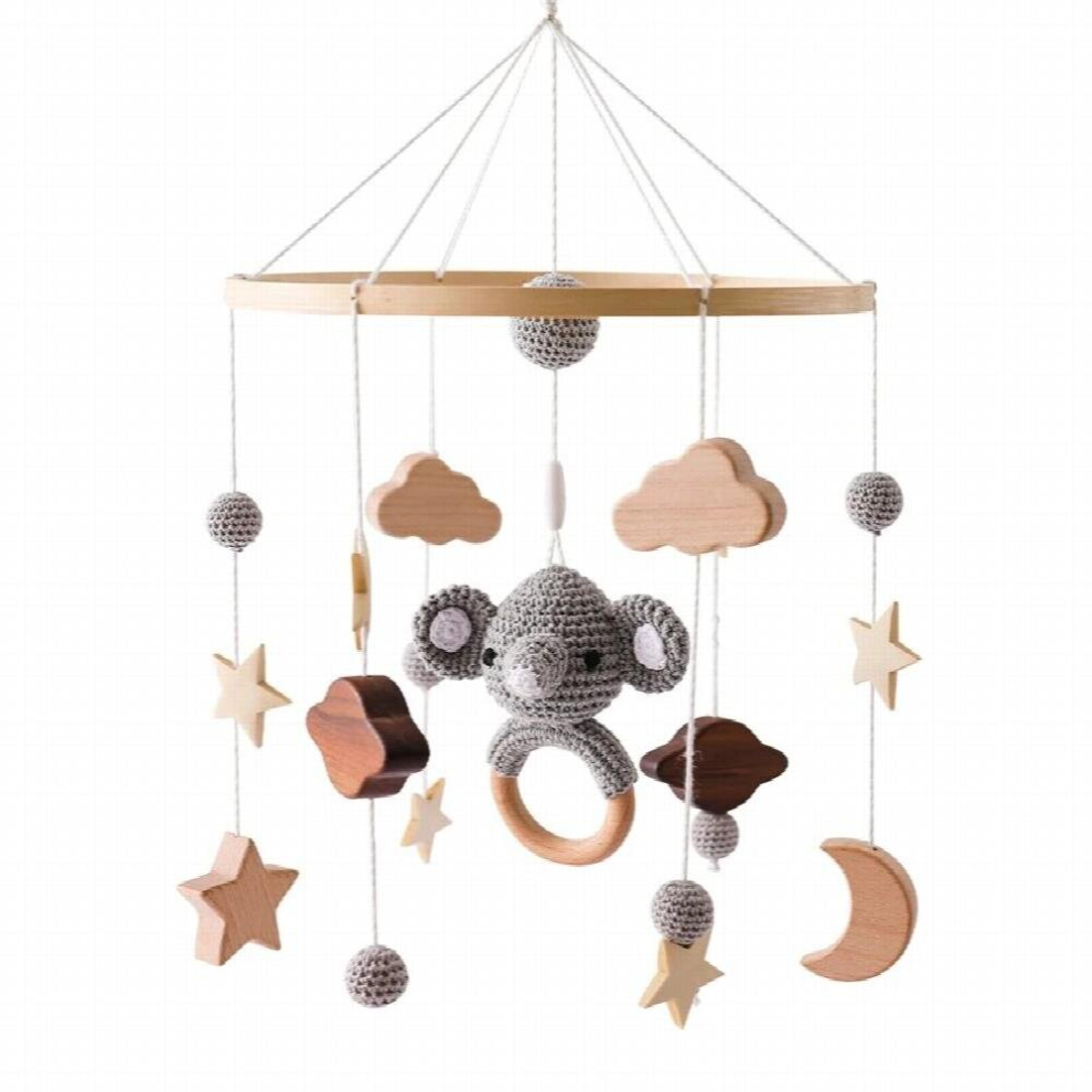 Baby Crib Mobiles Rattles Music Educational Toys Bed Bell Newborn Mobile Bed Bell Bracket Baby Toys Wooden Bed Bell Accessories