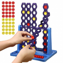 Four In A Row Rotating Chessboard Funny Family Board Game Parent-child Interaction Puzzle Toys for Kids Children And Adults