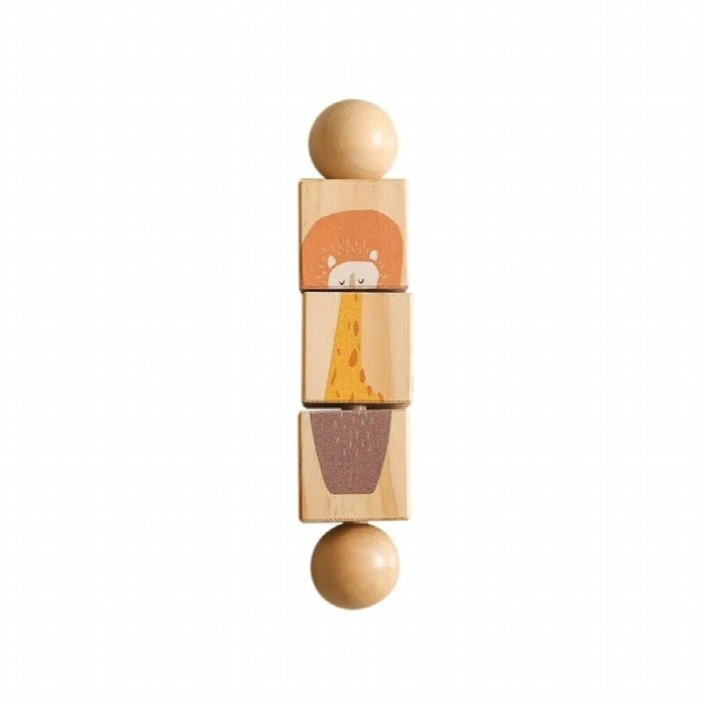 Baby Wooden Montessori Toy Rotating Hand bell Baby Mobile Rotating Rattle Toy Children Magic Classic Educational Toys for Kids