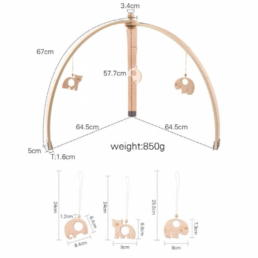 Baby Wooden Gym Frame Rocket Model Newborn Activity Gym Frame Hanging Pendant Rattle Toys For Baby Education Montessori Toys