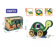 Pull Along Rolling Animal Toy Kindergarten Baby Puzzle Toy Childrens Drag Toy Car Animal Cart for Kids Toddlers