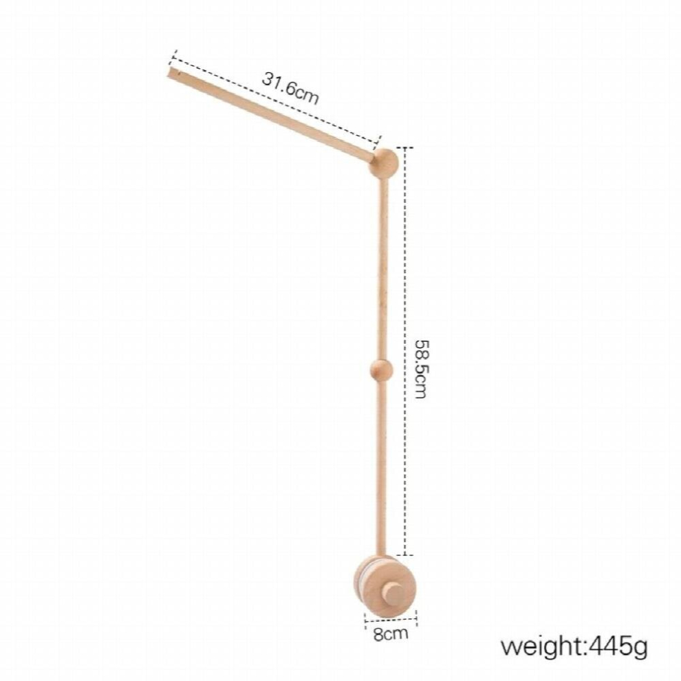 Infant Crib Mobile Bed Bell Bracket Assembly Rattles Bracket Set Protection Newborn Baby Toys Wooden Bed Bell Accessories