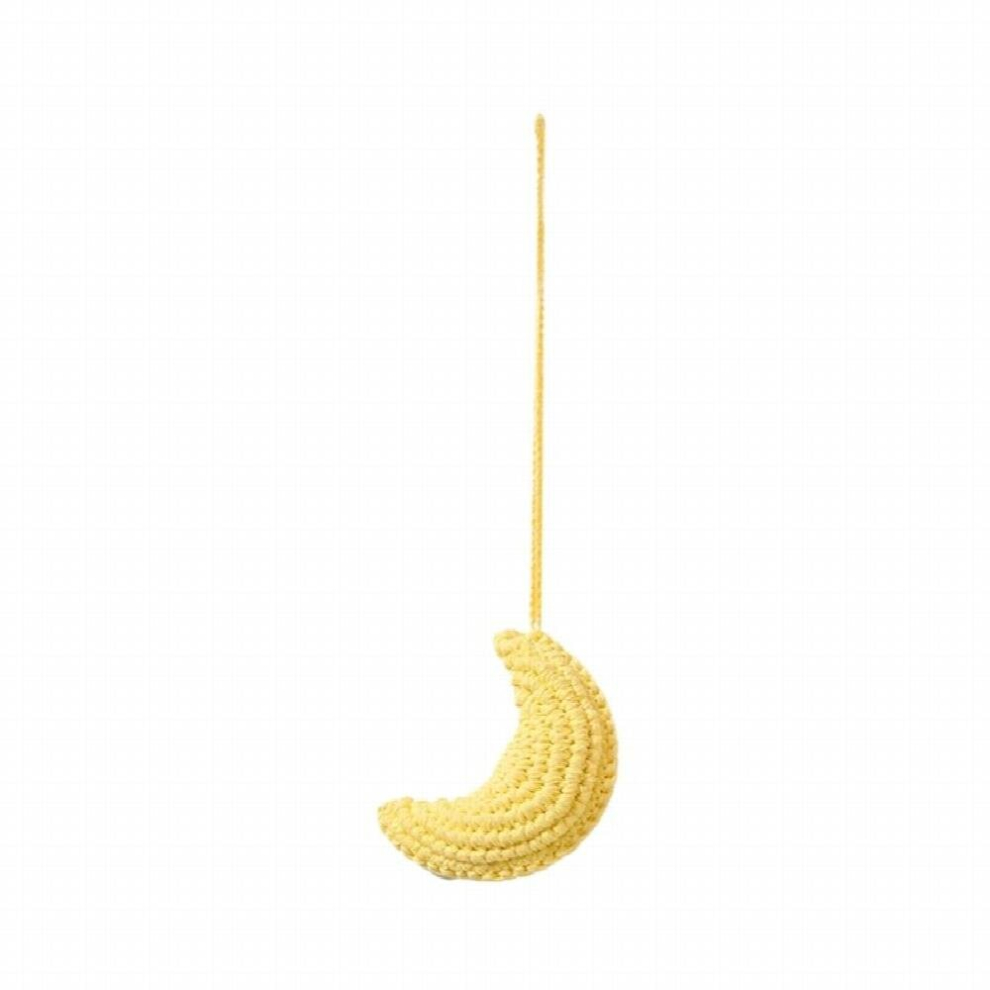 1PC Rainbow Moon Crochet Pendant Ocean Animal Wooden Baby Mobile Rattle Newborn Sensory Pendant Stroller Accessorie