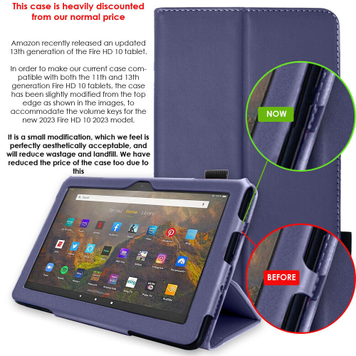 Techgear Amazon Fire HD 10 2021 / 2023 13th & 11th Generation Leather Flip Stand Case 2