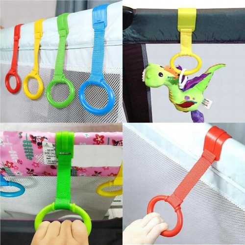 4 Pieces Baby Pull Rings Cribs Training Ring Stand Standing Pendant 1