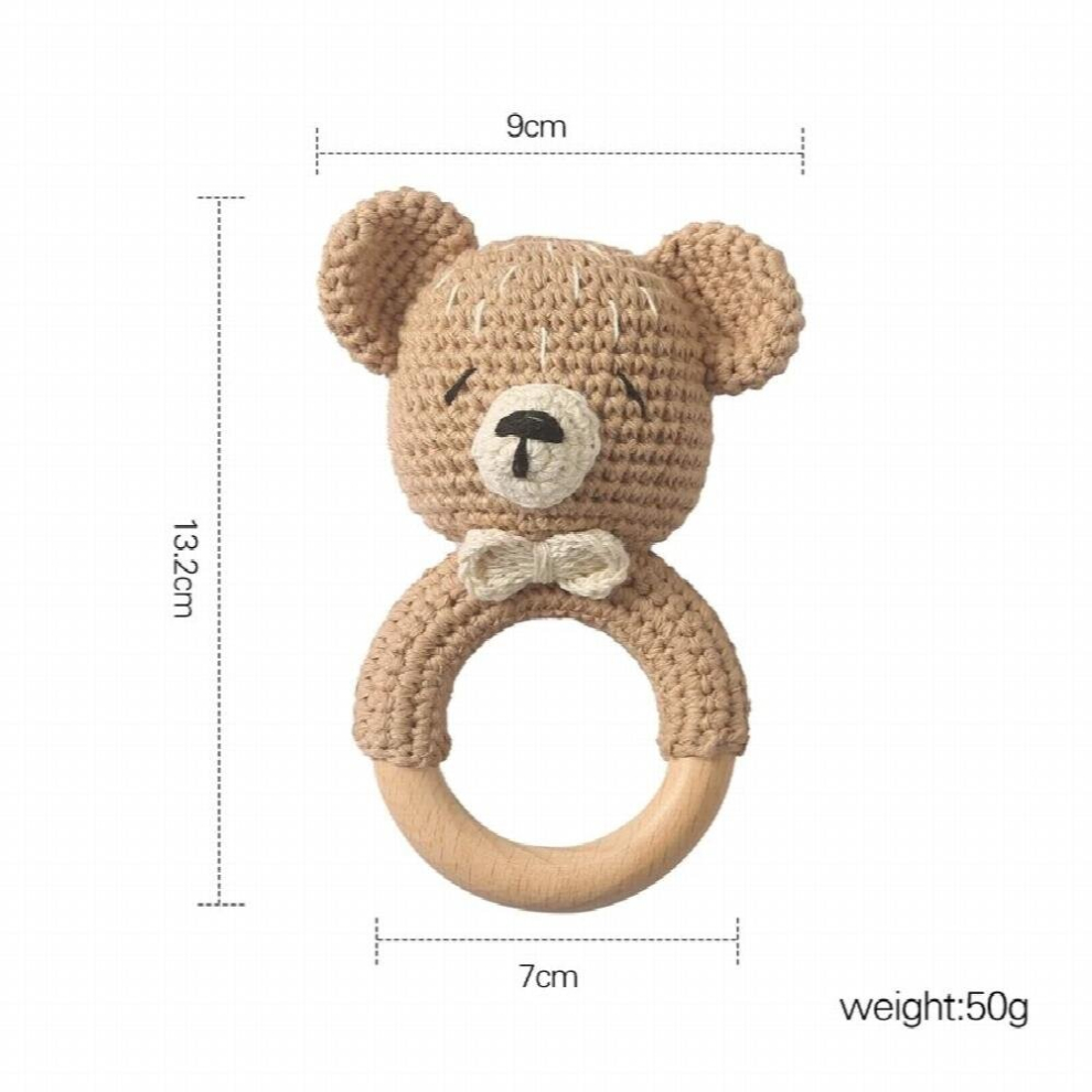 1PC Cloud Baby Teether Rattle Silicone Toy Soother Bracelet Wooden Teether Ring Baby Product Mobile Pram Wooden Newborn