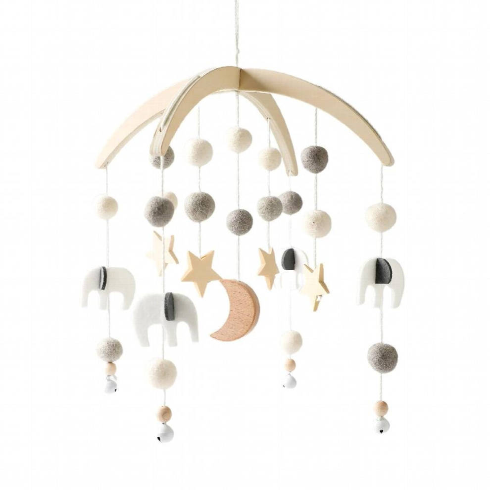 Baby Rattle Toy Moon Stars Cloud Elephant Hanging Ornaments On The Bed Newborn Bed Bell Hanging Toys Infant Crib Toys Yz32