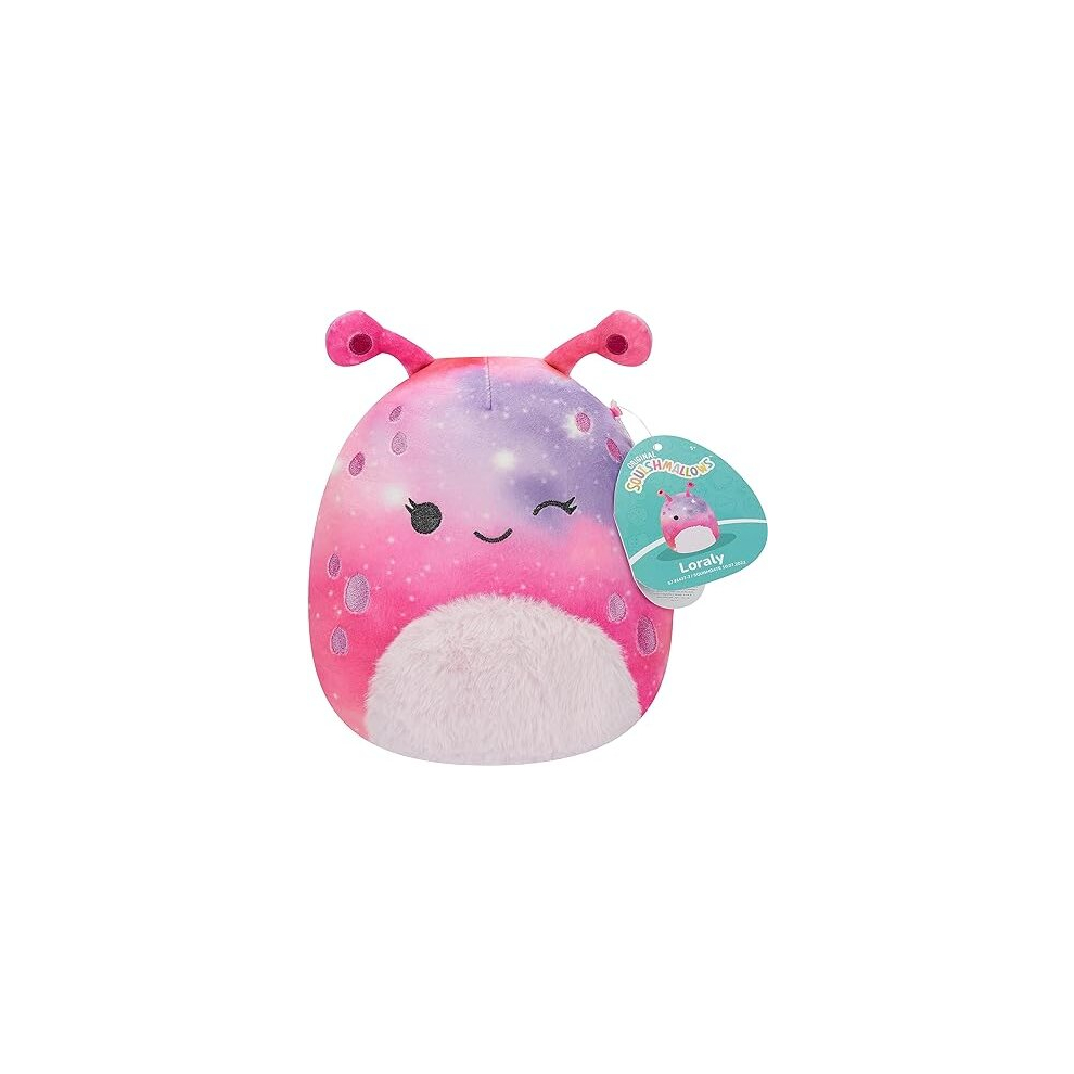 Squishmallows Original 7.5" Loraly - Winking Pink and Purple Alien - Add Loraly to your Squad, Ultrasoft Stuffed Animal Plush Toy,