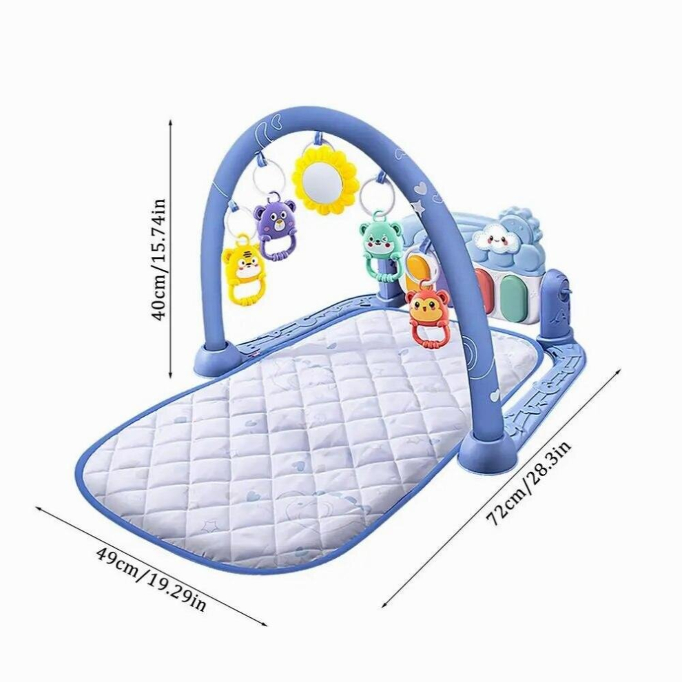 Baby Gym Play Mat Baby Play Mat For Floor Piano Gym Pad Baby Play Gym With Sensory Toys Stage-Based Developmental Activity Gym &