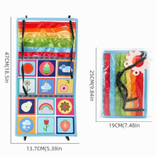 Crinkle Cloth Books Montessori Chewable Toys Bed Time Washable Distorting Mirror Books Foldable Books Preschool Educational Toys