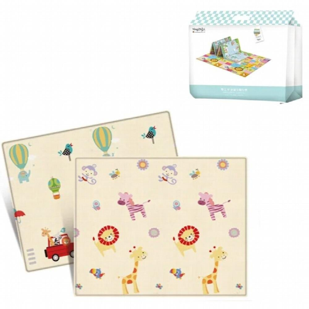 Double-sided Foldable Children Carpet Cartoon Baby Play Mats Educational Baby Activity Carpet Waterproof and Easy to Store Bebe