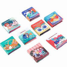 8pcs Baby Soft Cloth Books In English Set Early Learning Educational Toys Washable Books Interactive Toys For Kids