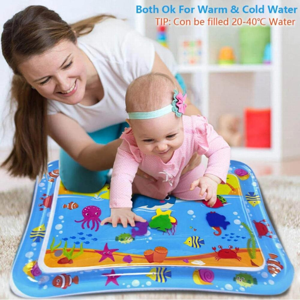 Baby Play Water Mat Inflatable Infants Tummy Time Playmat Toys Inflatable Baby Water Mat Activity Play Center for Children