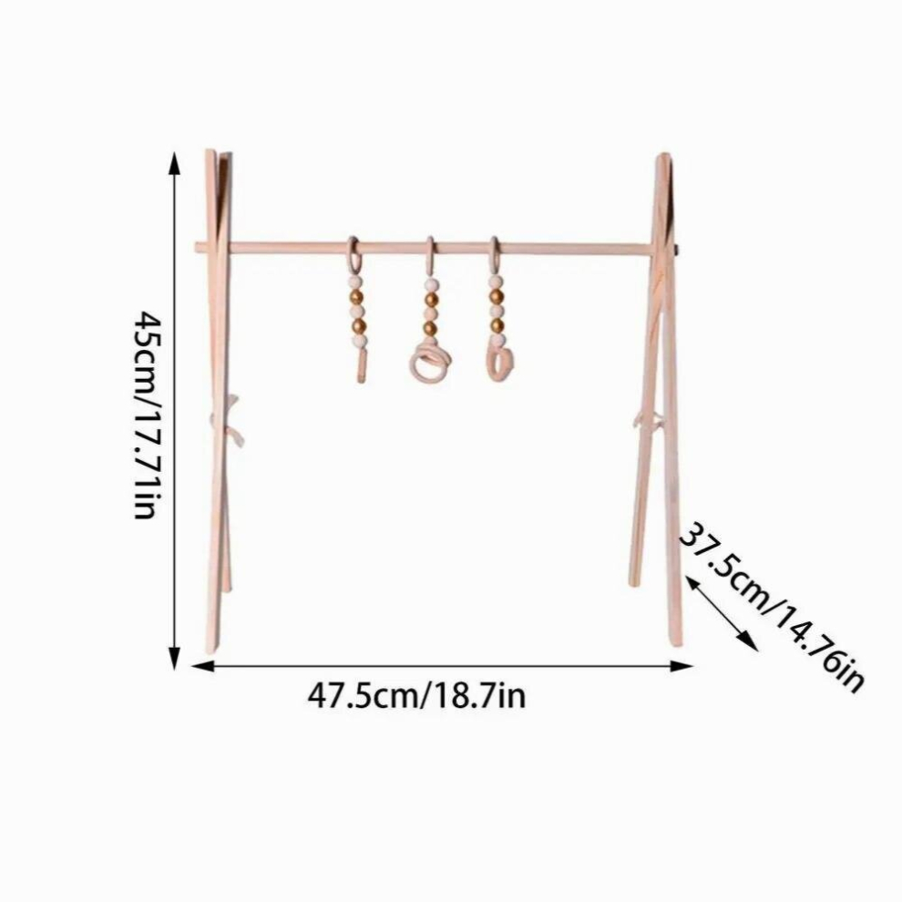Toddlers Play Gym Newborn Foldable Wooden Frame Play Toy Early Development hand eye coordination Childhood Education Center toys