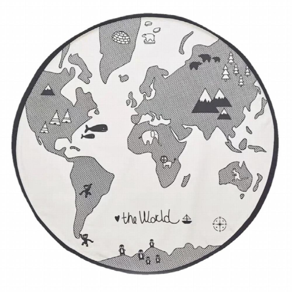 World Map Play Game Mats Baby Nordic Quilt Floor Bed Mats Newborn Developing Mat Kids Game Mat Play Toys Carpet INS Pad
