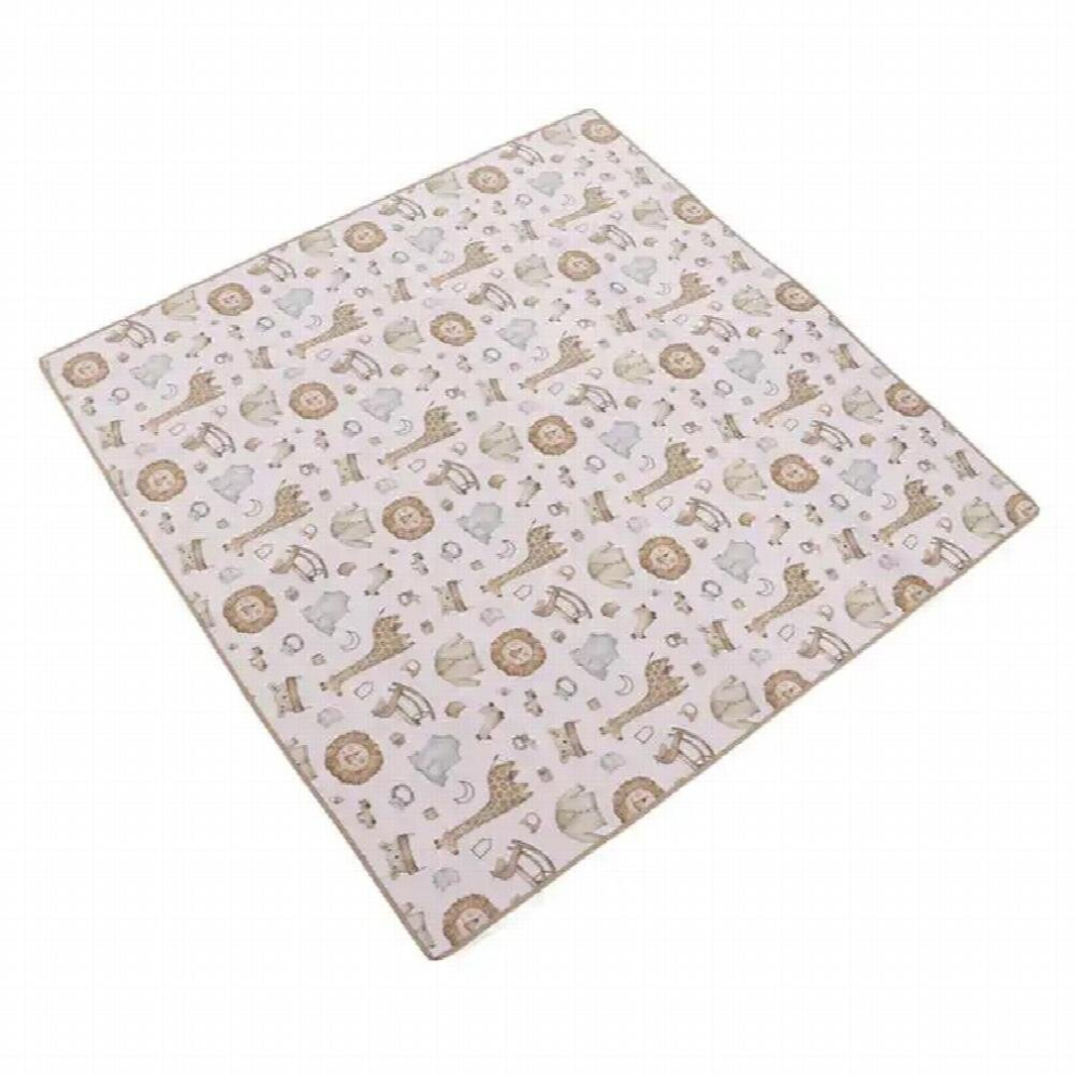 Highchair Mat Waterproof Lovely Cartoon Portable Polyester Food Spill Mess Mat for Baby for Home