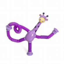 Children Suction Cup Toys Pop Tubes Stress Relief Telescopic Giraffe Fidget Toys Sensory Bellows Toys Anti-stress Squeeze Toys