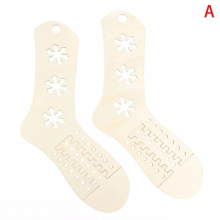 2 PCS/SET Natural Wood Sock Blocker DIY Christmas Sock Knitting Handle Knitting Tools Crafts Household