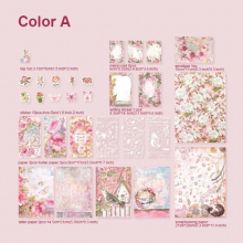 40 Pcs Vintage Scrapbook Supplies Plants Flowers Butterfly Non-sticky Paper DIY Art Craft Journal Planners Scrapbook Decoration
