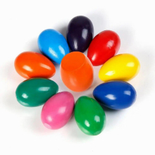 9Pcs/Set 9 Colors Egg-Shaped Palm Grip Crayons Set Nontoxic Paint Crayons Toys for Toddlers Kids Infants