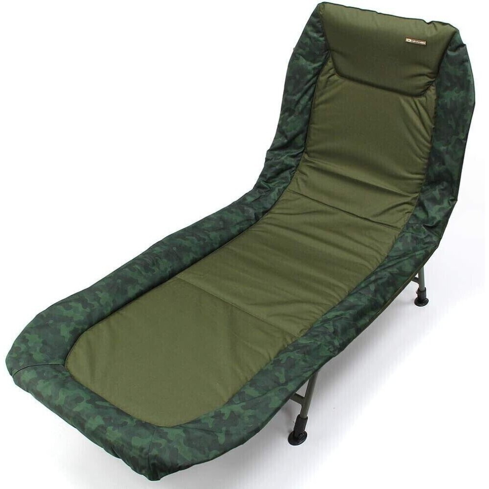 Carp Camping Camo Bedchair 6 Leg Deluxe Reclining Adjustable Bed Chair