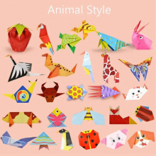 54Pcs Kids Origami Paper Book for Animal Pattern 3D Puzzle DIY Folding Toy Children Kindergarten Arts and Crafts Toys