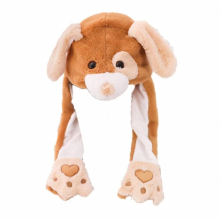 Cross the Border with a Pinch of Ears Moving Light Balloon Dog Doll Plush Hat
