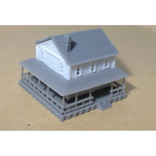 2-Story House Scale 1:220 Train Railway Layout