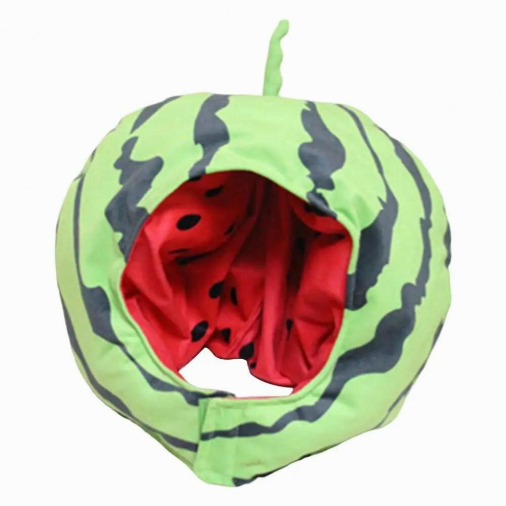 Watermelon Plush Hat Extra Non-Fading Fully Filled Washable Dress-up PP Cotton Cosplay Watermelon Plush Hat Photography Prop