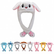 Rabbit Airbag Hat Spring And Autumn Cartoon Funny Airbag Plush Rabbit Ear Moving Hat