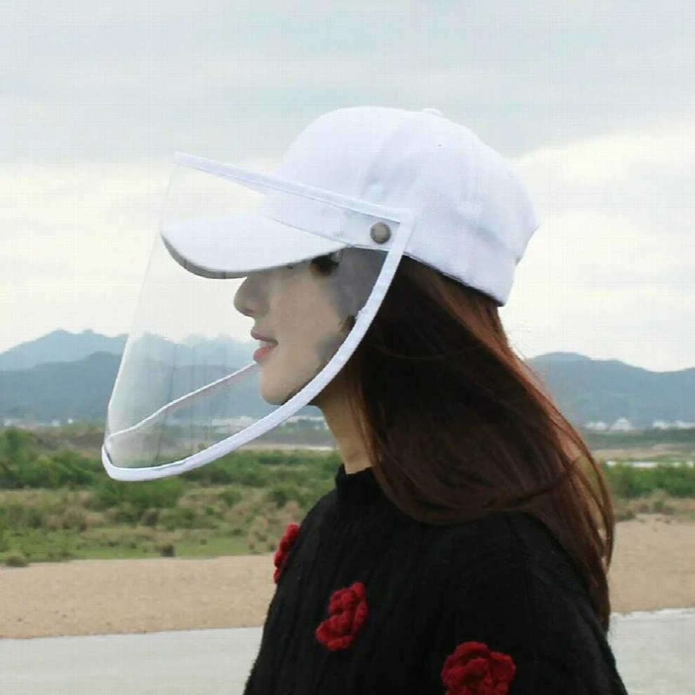 Face Shield Anti-Spitting Hat, Safety Face Shields Anti-Saliva Protective Cap Cover Dustproof Cover Outdoor Fisherman Hat Mask 885677974782